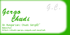 gergo chudi business card